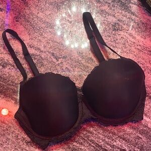 Victoria's SecretDream Angels Lined Demi Black Lace Bra size 32DDD
